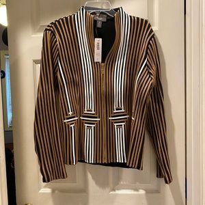 New Travelers by Chico’s striped jacket womens size 2